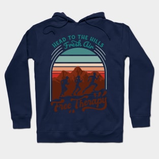 Head To The Hills Running Quote Hoodie